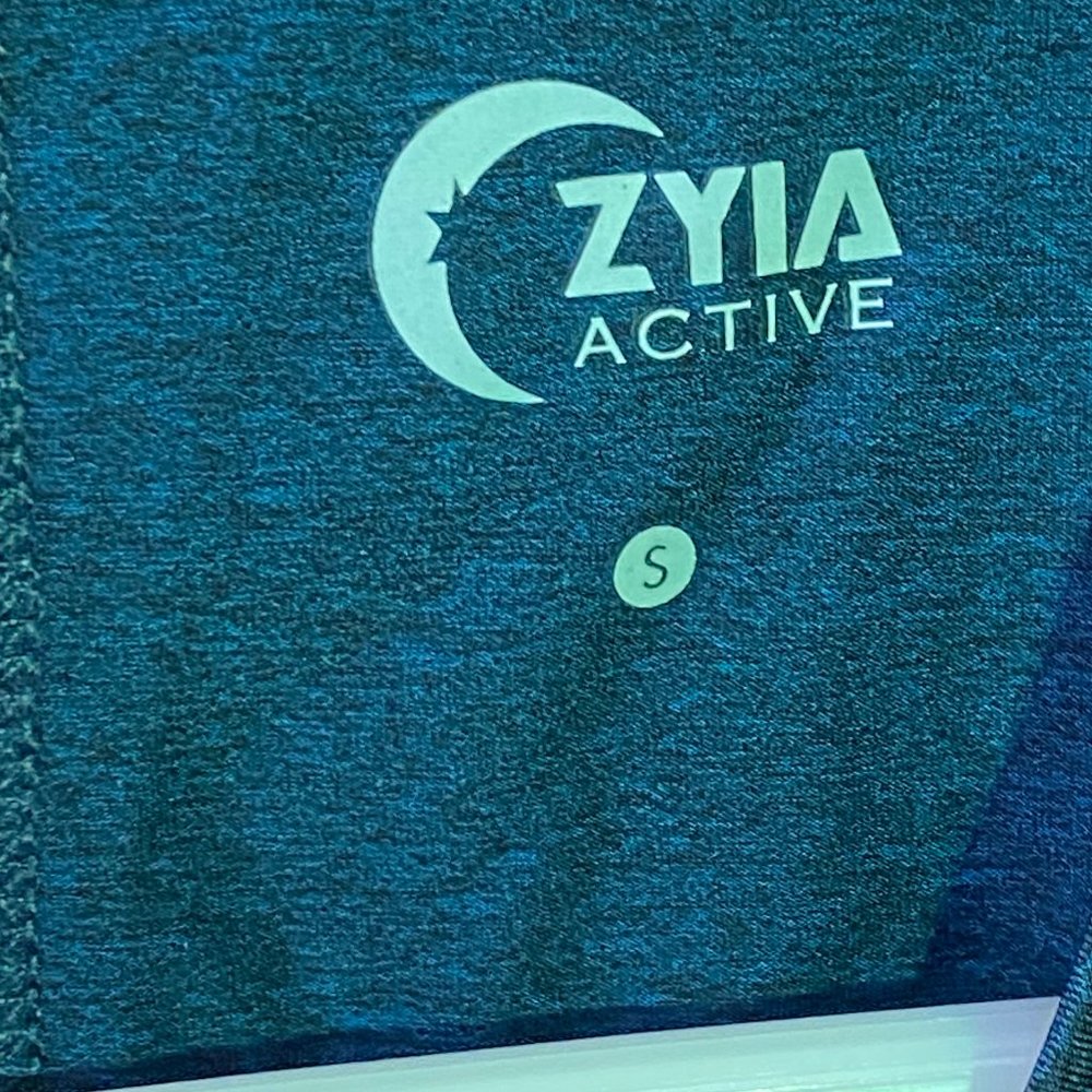 NWT ZYIA Activewear Heathered Navy Fierce Muscle Tank Size Small - Picture 6 of 8
